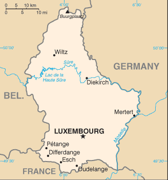 Map Luxembourg